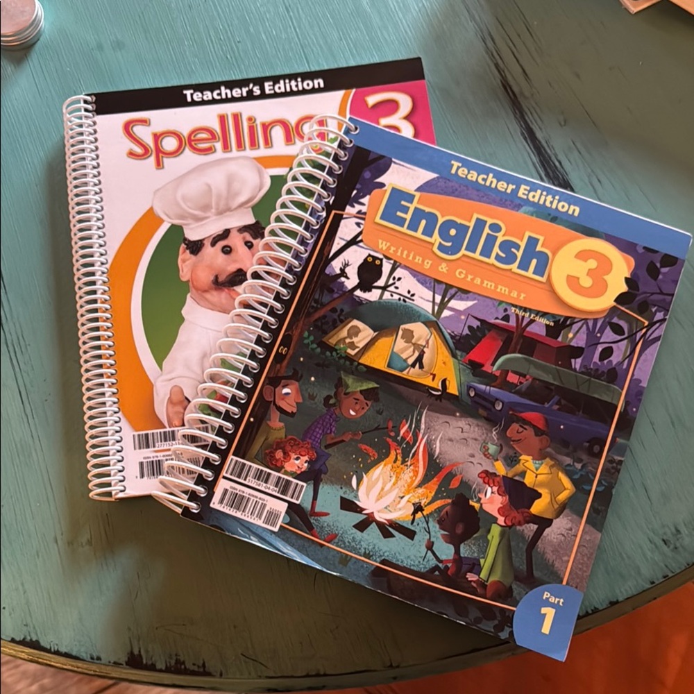 BJU Press Third Grade Spelling and English Teacher's Edition Books
